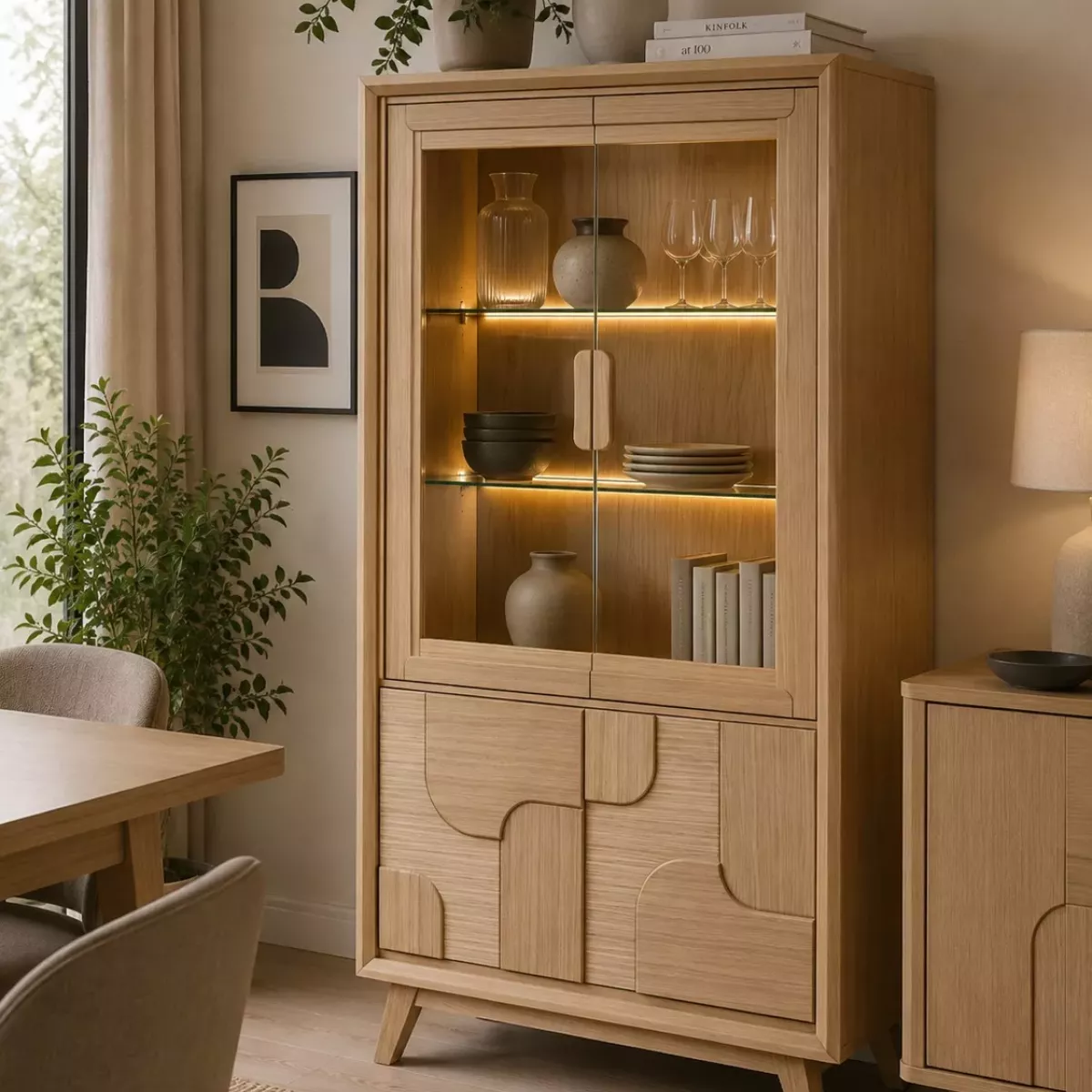MEUBLE VITRINE RIVAGE 4 PORTES