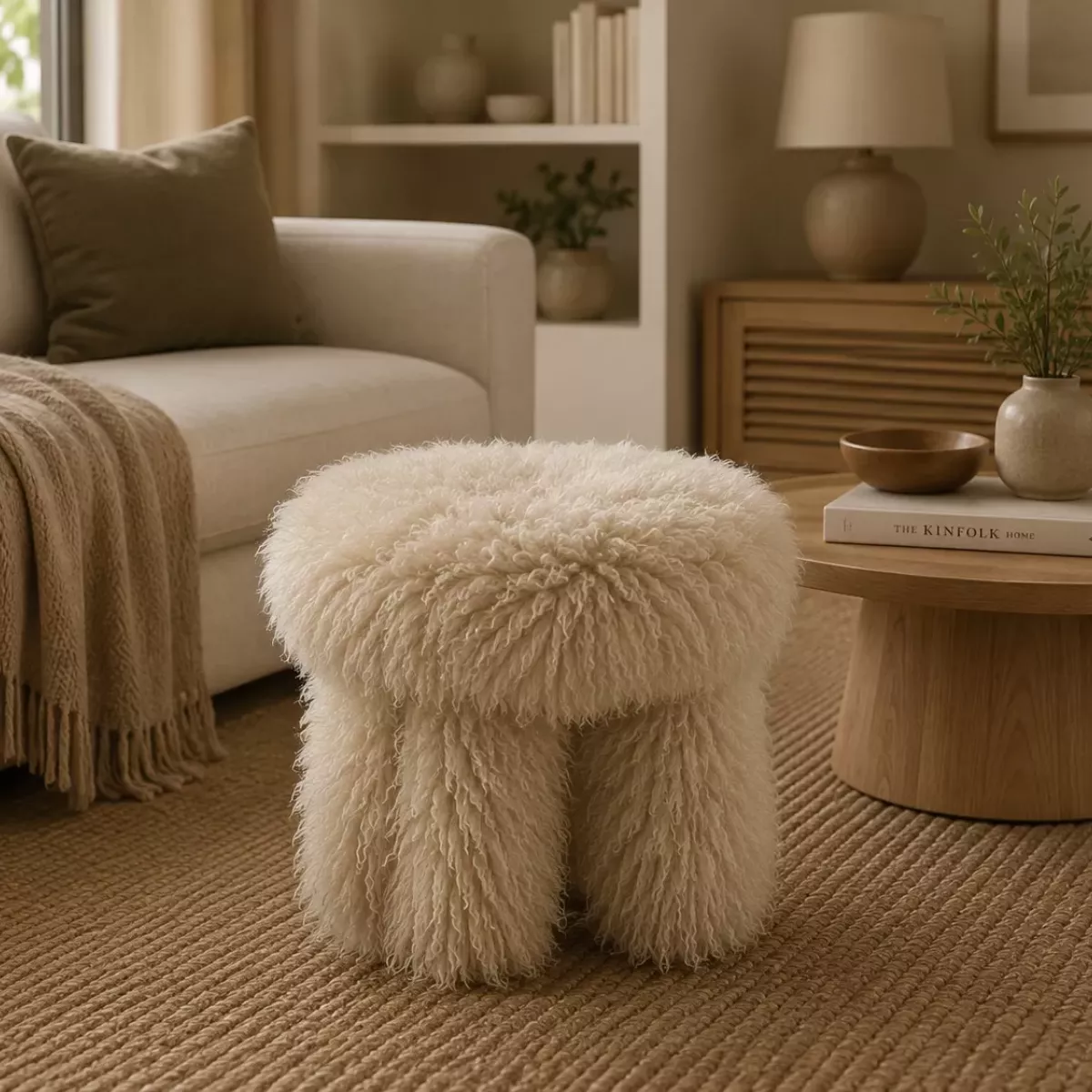 POUF DOODLY BEIGE