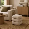 POUF BEIGE 3 NIVEAUX