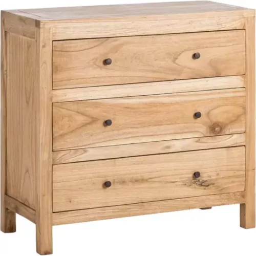COMMODE NATUREL EN BOIS DE MINDI