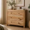 COMMODE NATUREL EN BOIS DE MINDI
