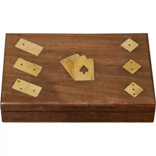 BOITE A DES , CARTES ET DOMINO