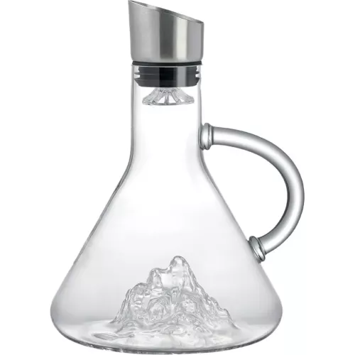 CARAFE À DÉCANTER EN VERRE AVEC FOND MONTAGNE