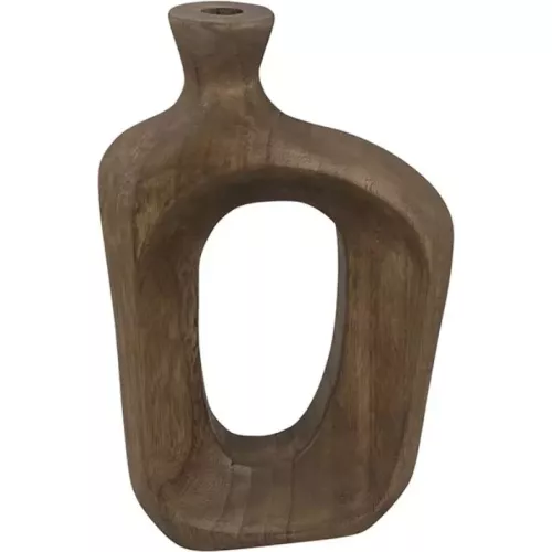 VASE EN BOIS COLORIS NOYER