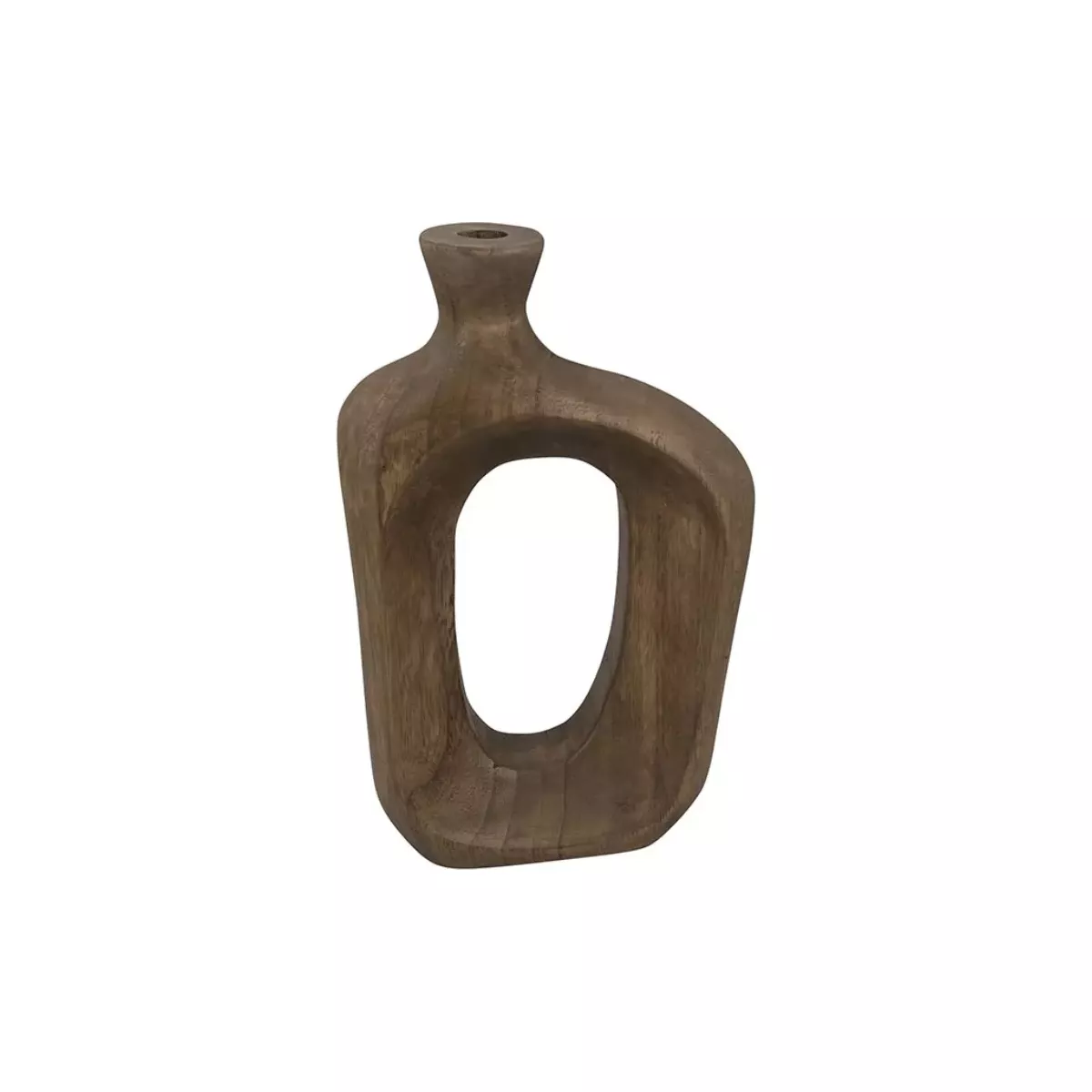 VASE EN BOIS COLORIS NOYER