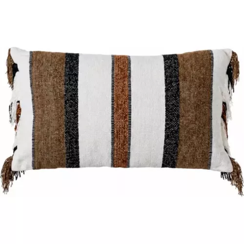 COUSSIN BLANC-BRUN 30X50 CM