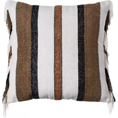 COUSSIN BRUN-BLANC 50X50 CM