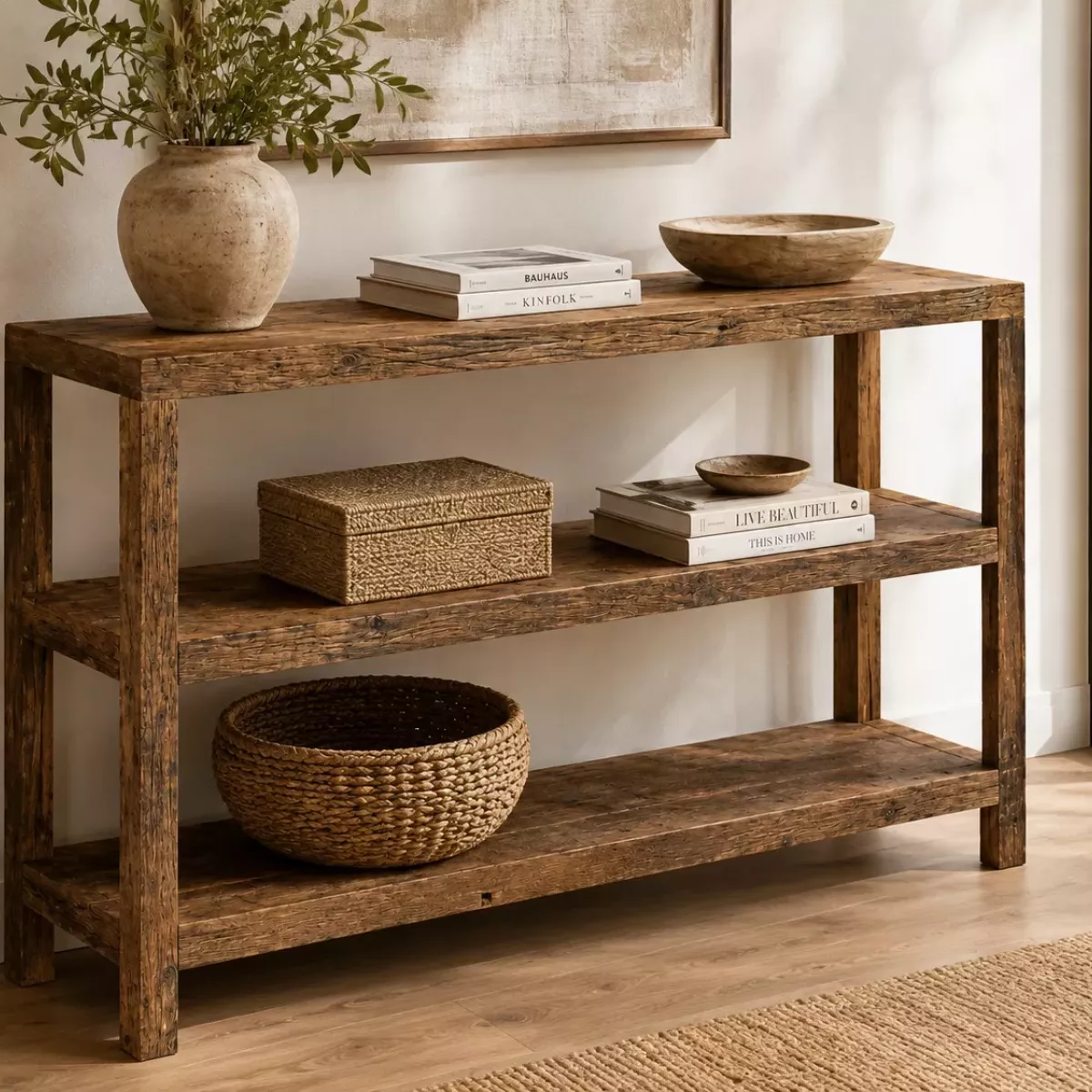 CONSOLE EN BOIS RECYCLÉ