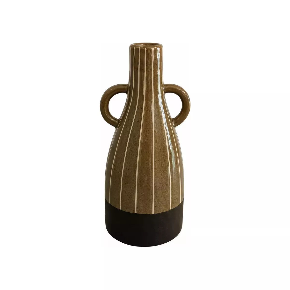 VASE CÉRAMIQUE KAKI