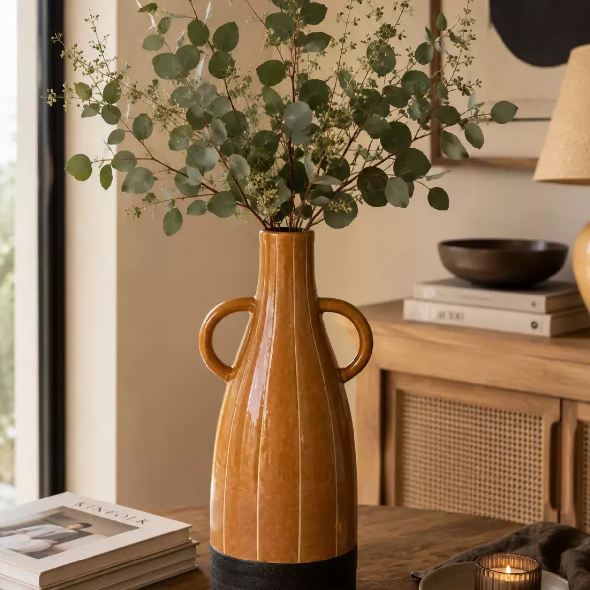 VASE EN CÉRAMIQUE ORANGE