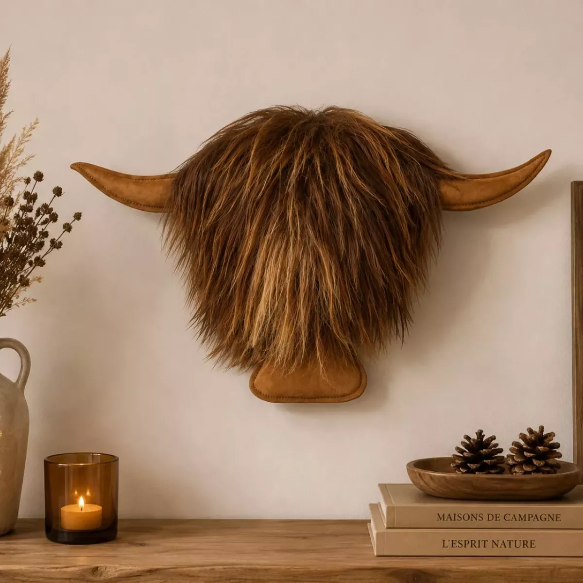 TROPHÉE HAIRY COOS CUIR ET MOUTON ISLANDAIS