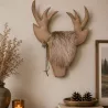 TROPHÉE CERF SUÉDINE ET PEAU DE RENNE