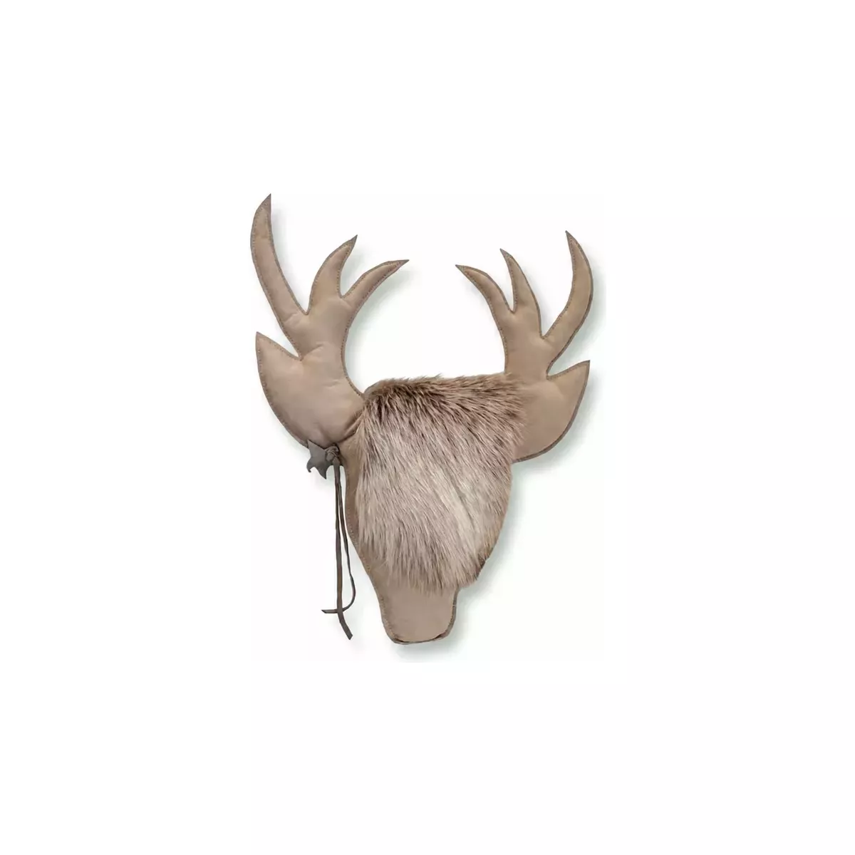TROPHÉE CERF SUÉDINE ET PEAU DE RENNE