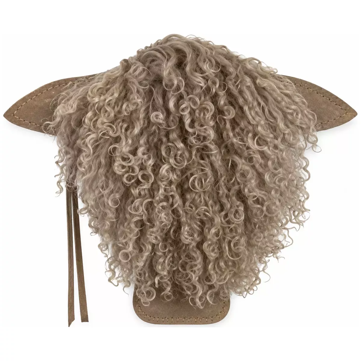 TÊTE DE BESTIOLE BEIGE SUÉDINE ET AGNEAU DU TIBET