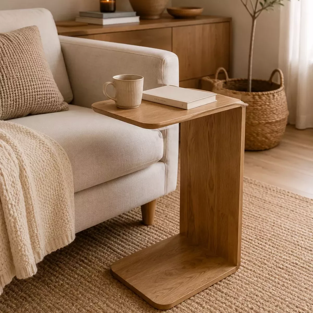 TABLE D'APPOINT EN BOIS DE CHÊNE