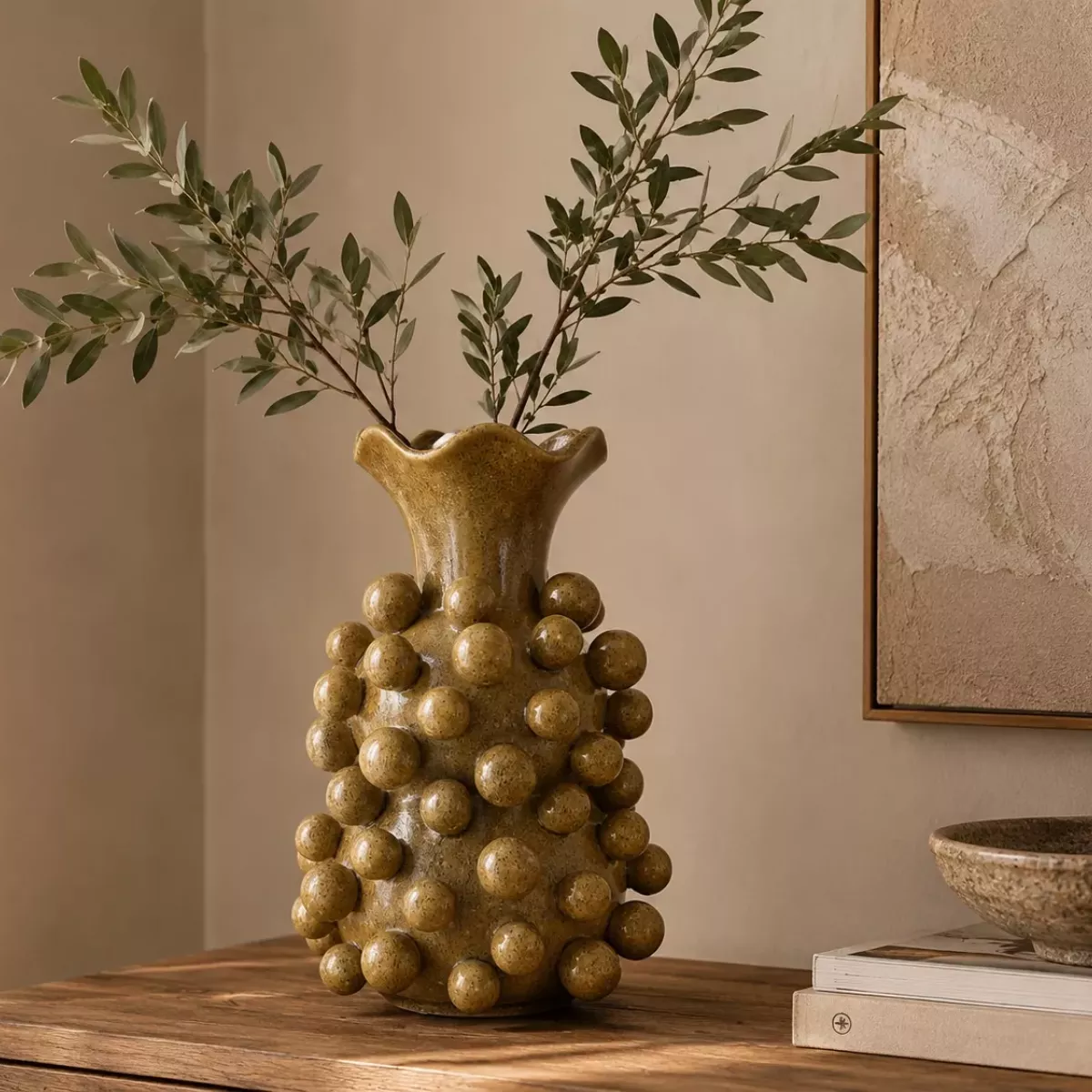 VASE VIRO MOUTARDE
