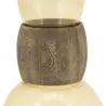 VASE MARRON VERRE ET BOIS