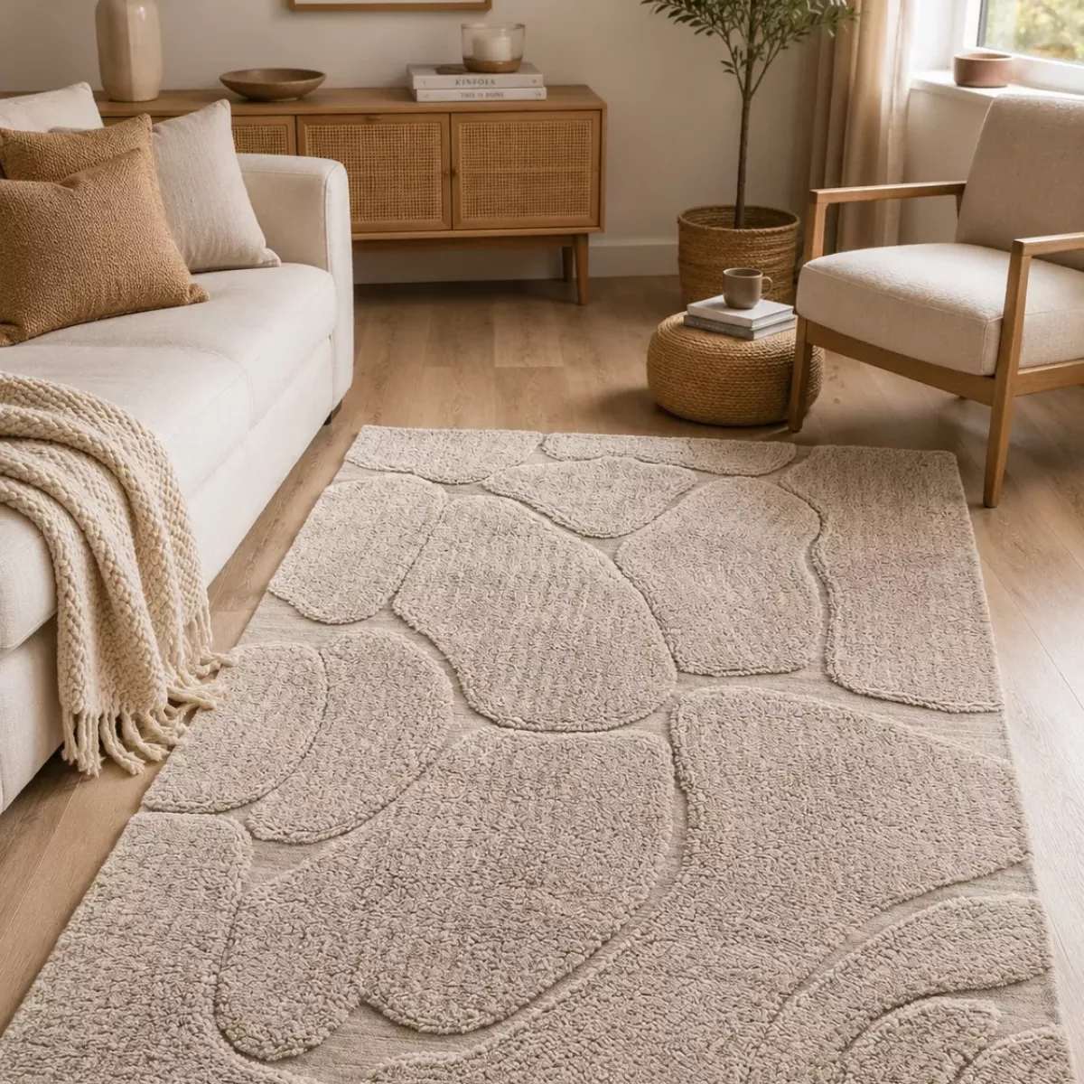 TAPIS KALA TAUPE 160X230 CM