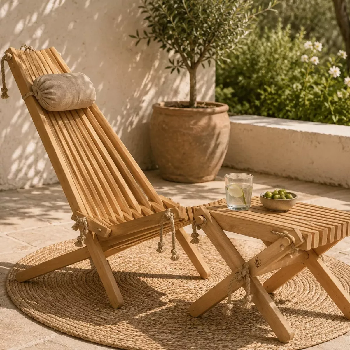 CHILIENNE EN BOIS NATUREL