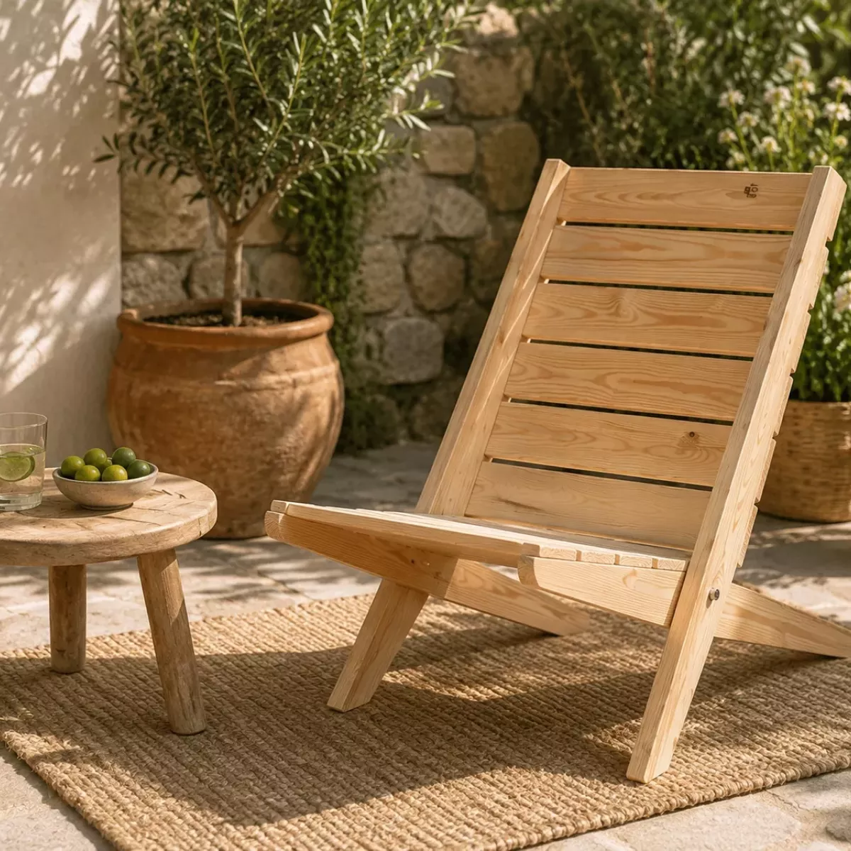 FAUTEUIL GRANNY EN PIN