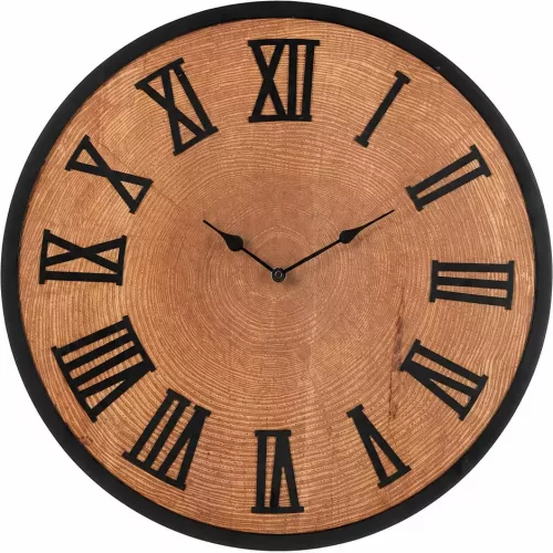 HORLOGE MURALE EN MDF ET FER