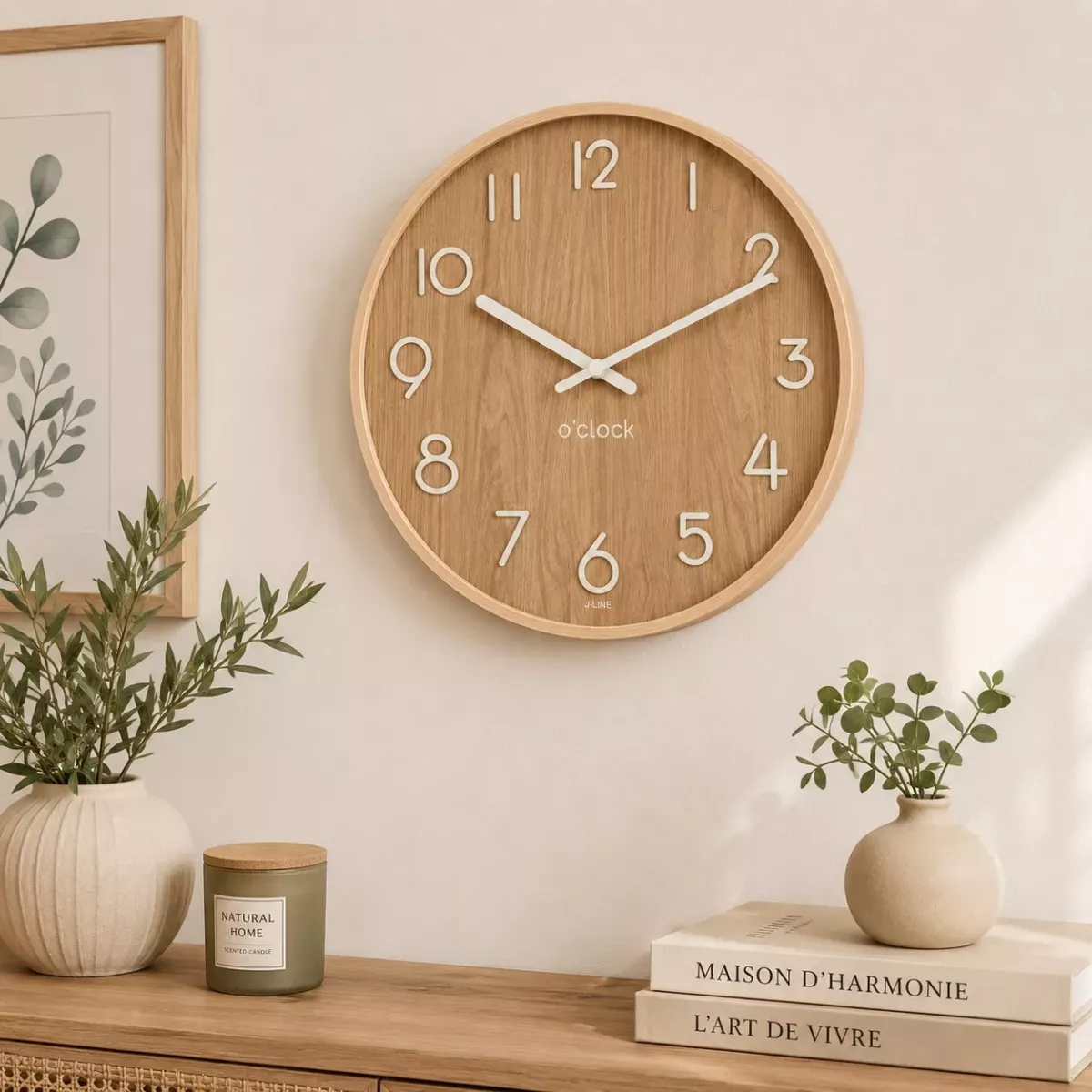 HORLOGE MURALE CONTREPLAQUE 53X53 CM