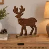 RENNE EN BOIS MARRON