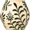 VASE FEUILLE VERTE EN GRÈS