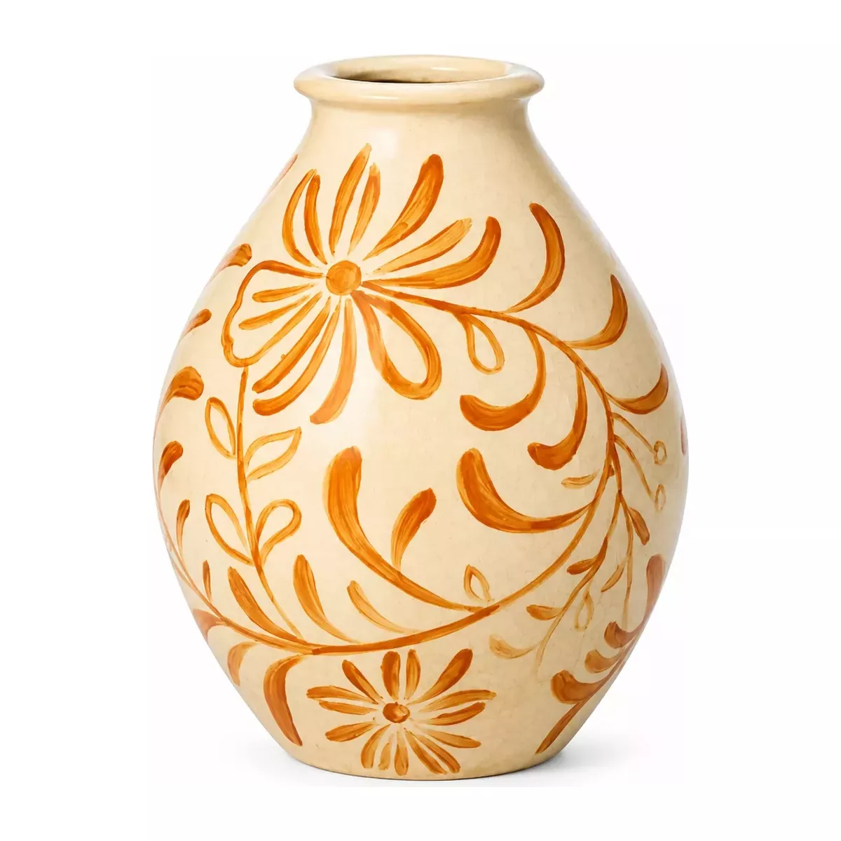 VASE JAUNE EN GRÈS