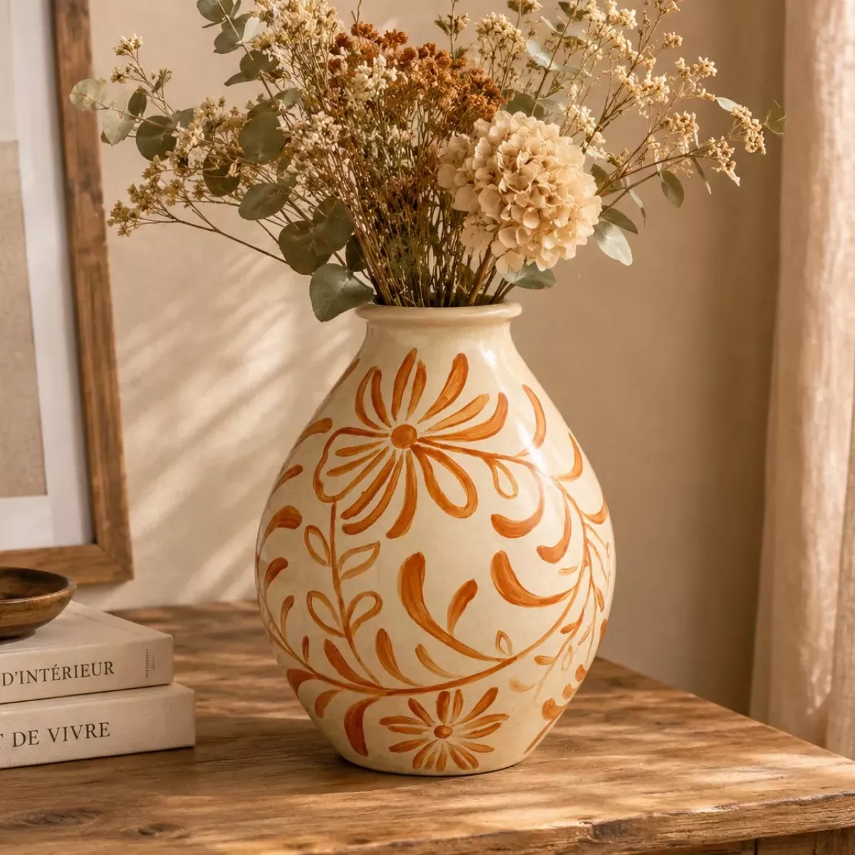 VASE JAUNE EN GRÈS