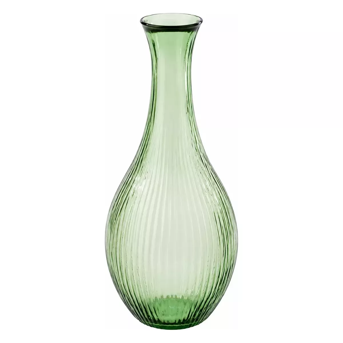 VASE VERRE VERT OLIVE