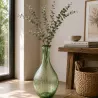 VASE VERRE VERT OLIVE