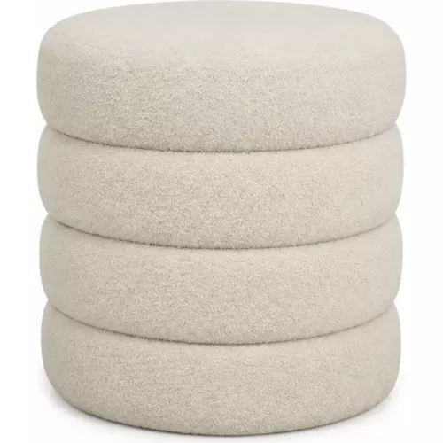 POUF FINO BOUCLETTE BEIGE
