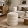 POUF FINO EN BOUCLETTE BEIGE
