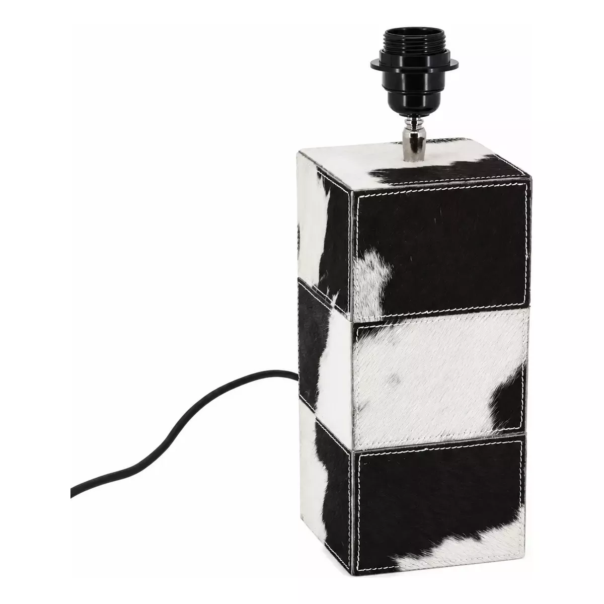 PIED DE LAMPE EN PEAU DE VACHE