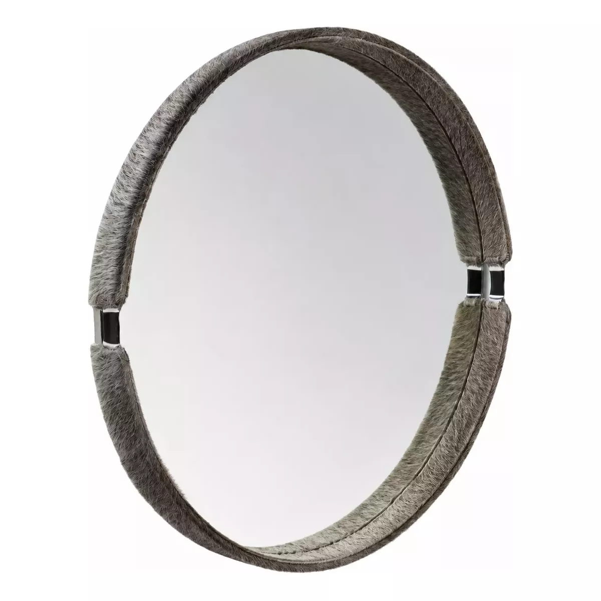 MIROIR TIFFANY EN PEAU DE VACHE GRISE