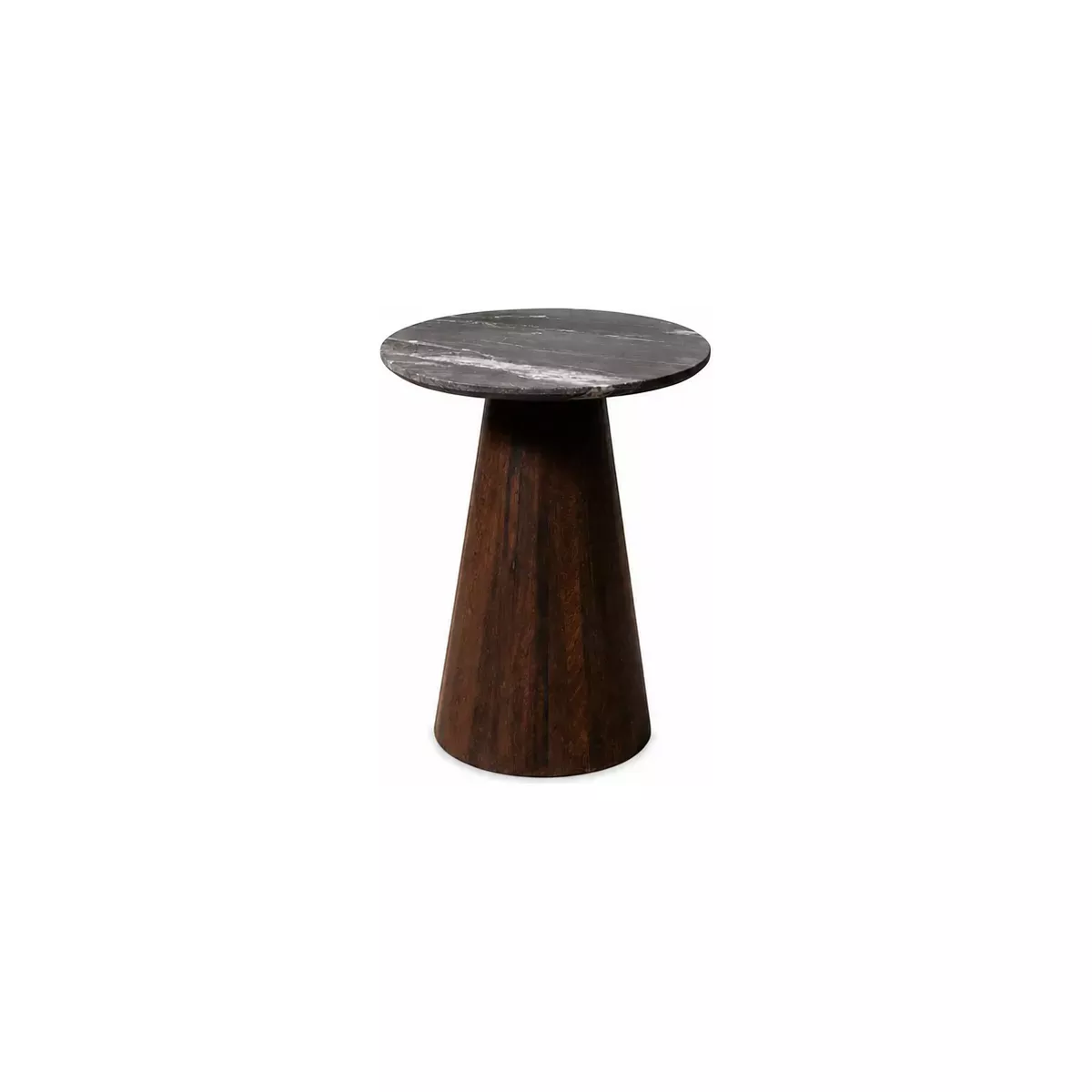TABLE  BASSE MARBRE ET BOIS DE MANGUIER