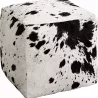 POUF CUBE PEAU DE VACHE