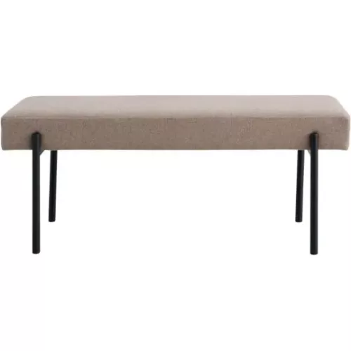 BANC TAUPE PIED MÉTAL
