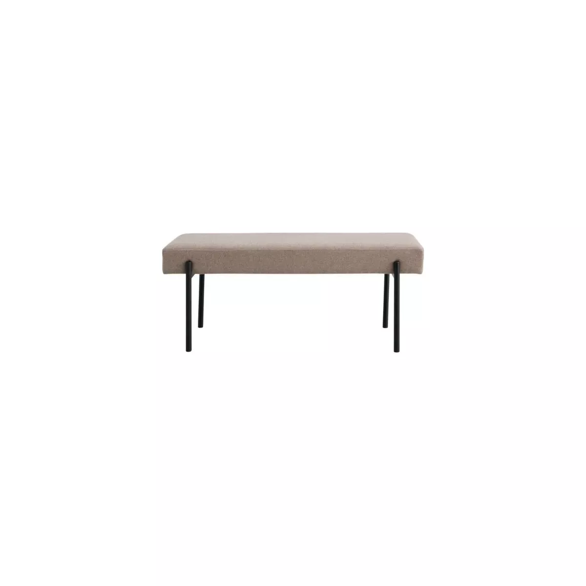 BANC TAUPE PIED METAL