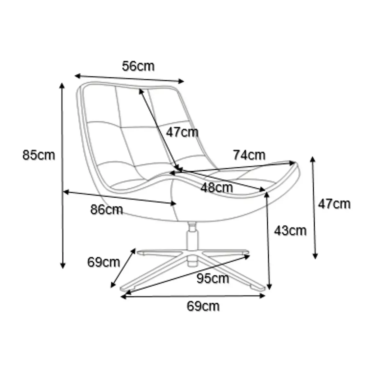 FAUTEUIL IVAR PIVOTANT