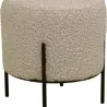POUF BOUCLETTE PIED METAL