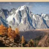PHOTO MONTAGNE CHROMALUXE ENCADREMENT BOIS 60X90 CM