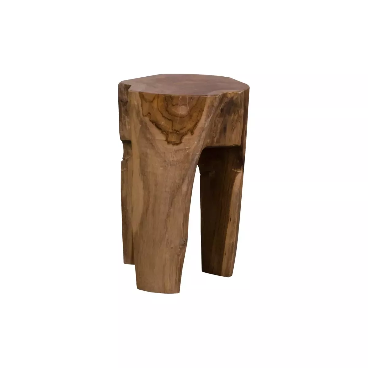 TABOURET ROSE EN TECK