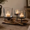 PHOTOPHORE L30 CM 3 VERRES