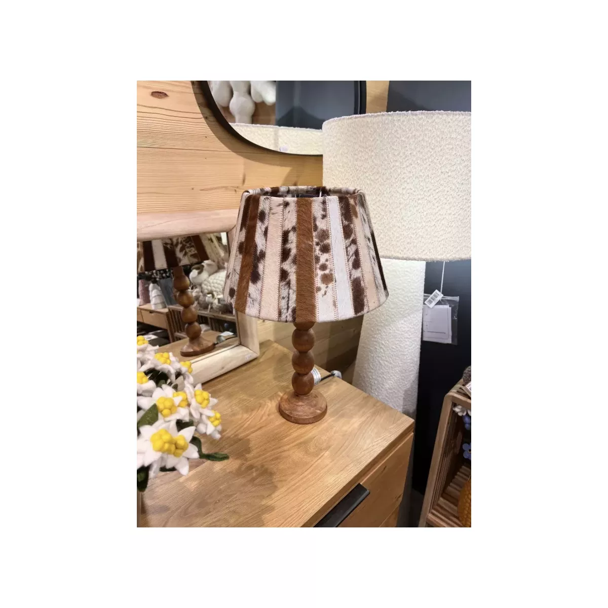 ABAT JOUR PEAU DE VACHE PATCHWORK
