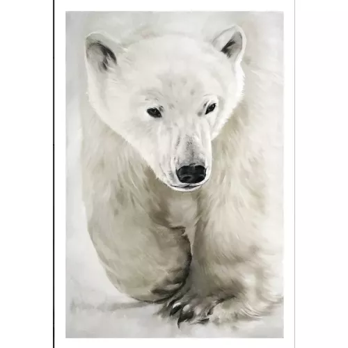 TOILE OURS POLAIRE MARCHANT 120X80 CM