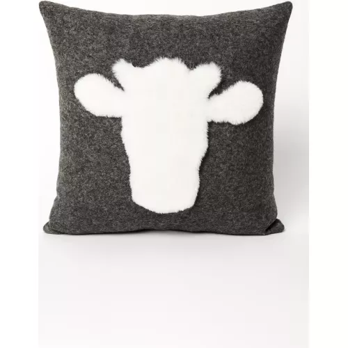 COUSSIN VACHE EN FEUTRE DE LAINE