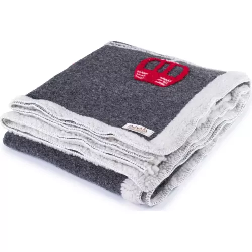 PLAID EN LAINE GRIS TÉLÉCABINE 145X200 CM