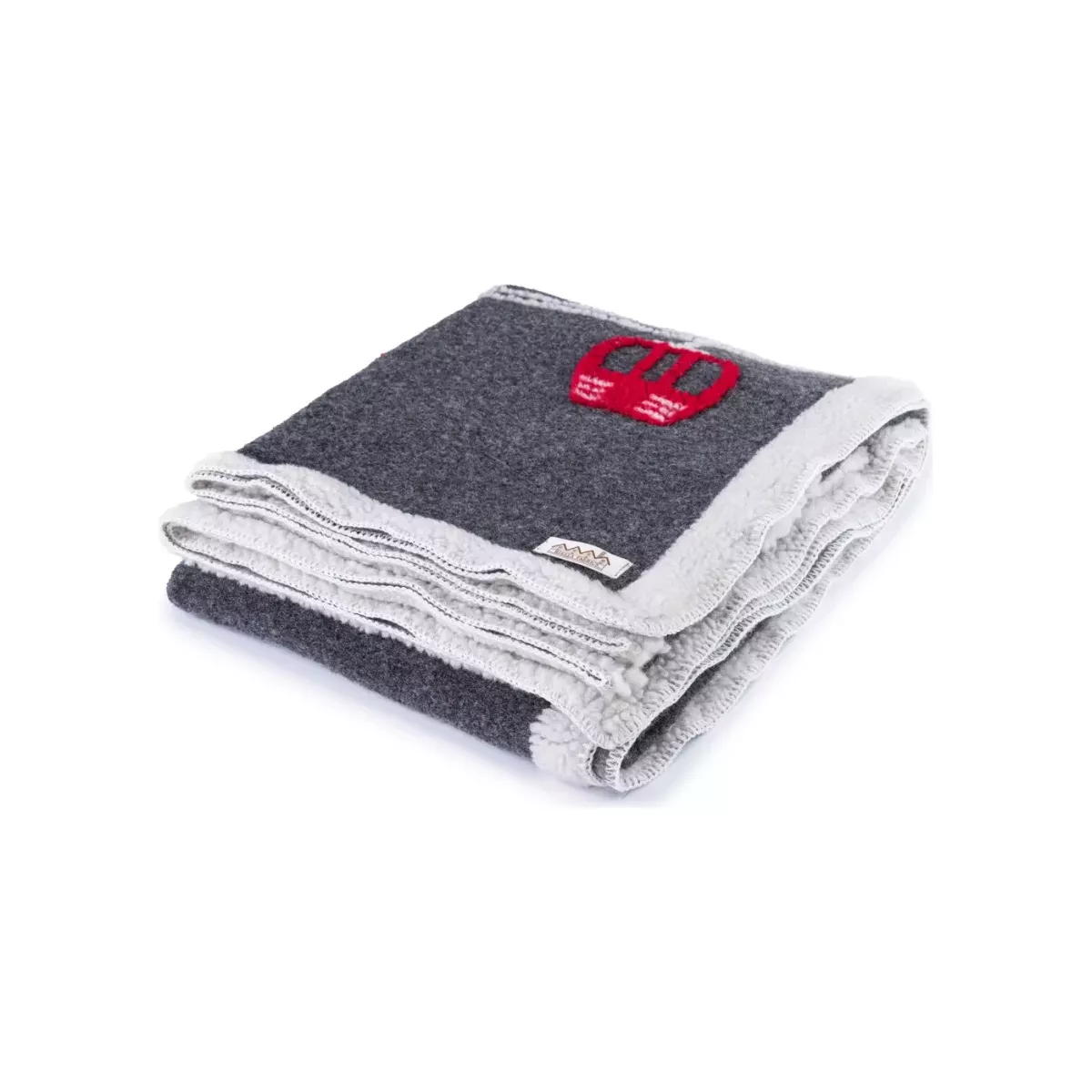 PLAID EN LAINE GRIS TELECABINE 145X200 CM